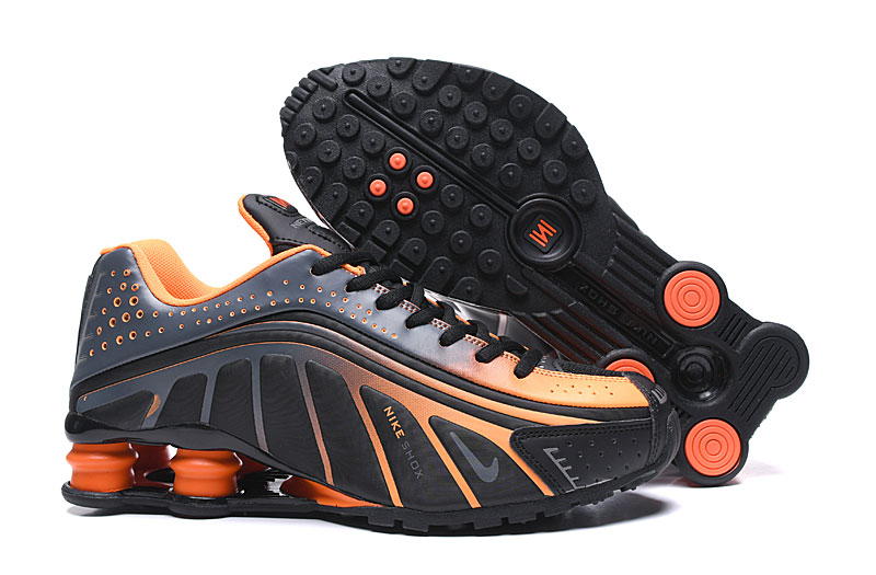 Nike Shox R4 Differentiation Black Orange Shoes - Click Image to Close